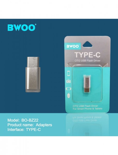 Image de BWOO BZ22 ADAPTEUR MICRO USB À TYPE C, ARGENT