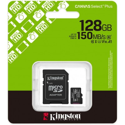 Image de Kingston 128GB Canvas Select Plus avec adaptateur SDCS2/128GBCR 150 MB/s