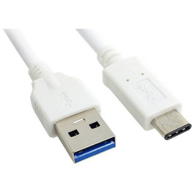 Image de Câble de chargement de transfert de données USB3.1 (USB-C) Type-C vers USB3.0 M / M 10FT, couleur blanc