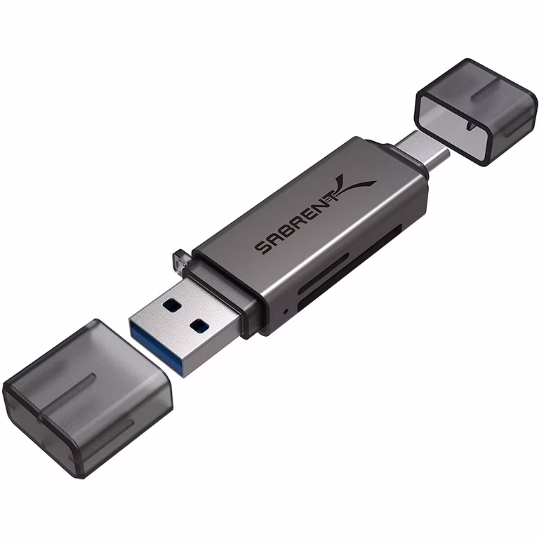 Image de SABRENT SuperSpeed Lecteur de carte mémoire flash USB 3.0 et type c
