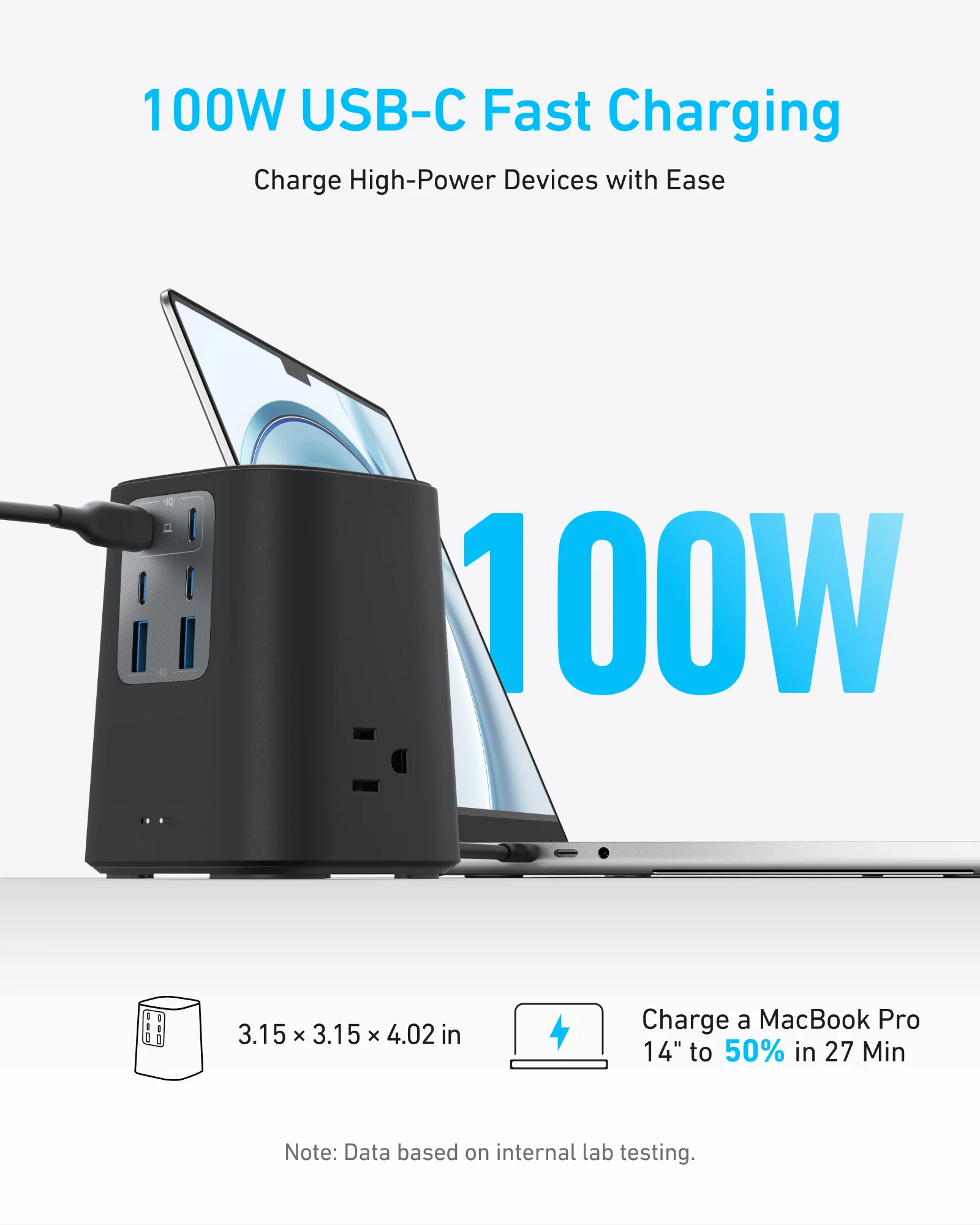 Image de Anker Station de charge (100 W), multiprise USB-C 9 en 1