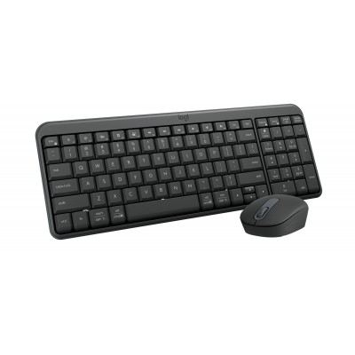 Image de Ensemble clavier et souris sans fil compacts Logitech MK250 - Graphite/Noir ou blanc